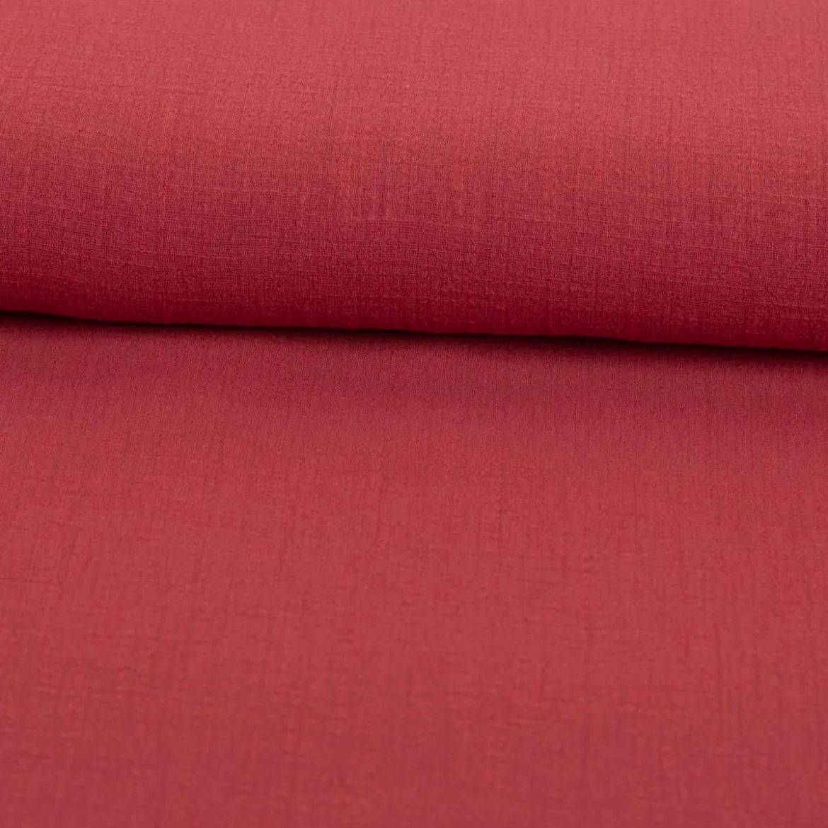 Baumwollstoff Cotton Slub washed rot 1,30m Breite