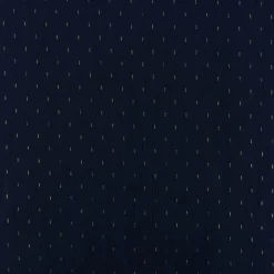 Baumwollstoff Crinkle Dobby Lurex dunkelblau goldfarbig 1,35m Breite