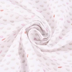 Baumwollstoff DEAR Feder Pusteblume Samen weiß beige rosa rosegold Glitzer 1,5m Breite
