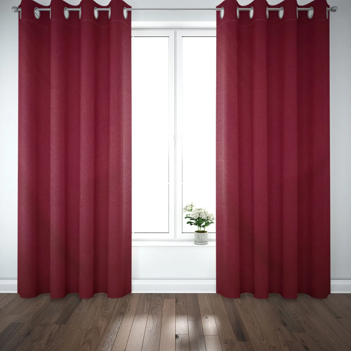 Baumwollstoff Dekostoff Canvas einfarbig bordeaux 1,4m Breite