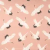 Baumwollstoff Dekostoff Crane Bird Dream Kraniche rosa 1,4m
