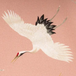 Baumwollstoff Dekostoff Crane Bird Dream Kraniche rosa 1,4m