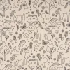 Baumwollstoff Dekostoff Einhorn Leinenlook natur 1,47m Breite
