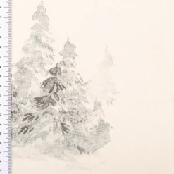 Baumwollstoff Dekostoff Halbpanama Hirsche Winterlandschaft ecru braun grau 150 cm