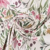 Baumwollstoff Dekostoff Halbpanama Digitaldruck Aquarell Blumen weiß rosa grün 1,40m Breite