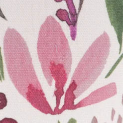 Baumwollstoff Dekostoff Halbpanama Digitaldruck Aquarell Blumen weiß rosa grün 1,40m Breite