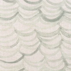 Baumwollstoff Dekostoff Halbpanama Digitaldruck Leinenlook Wellen natur grün 1,40m Breite