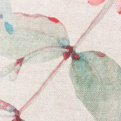 Baumwollstoff Dekostoff Halbpanama Digitaldruck Blumen natur rot grün 1,40m Breite