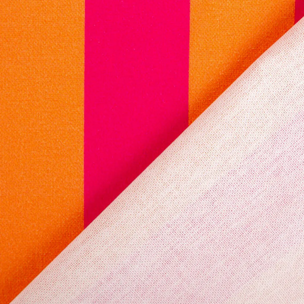 Baumwollstoff Dekostoff Halbpanama Digitaldruck Joyful Basic Stripe pink orange 1,40m Breite