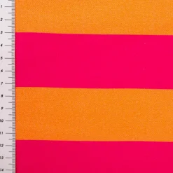 Baumwollstoff Dekostoff Halbpanama Digitaldruck Joyful Basic Stripe pink orange 1,40m Breite