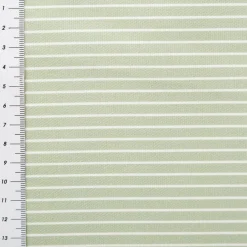 Baumwollstoff Dekostoff Halbpanama Digitaldruck Streifen grün weiß 1,40m Breite
