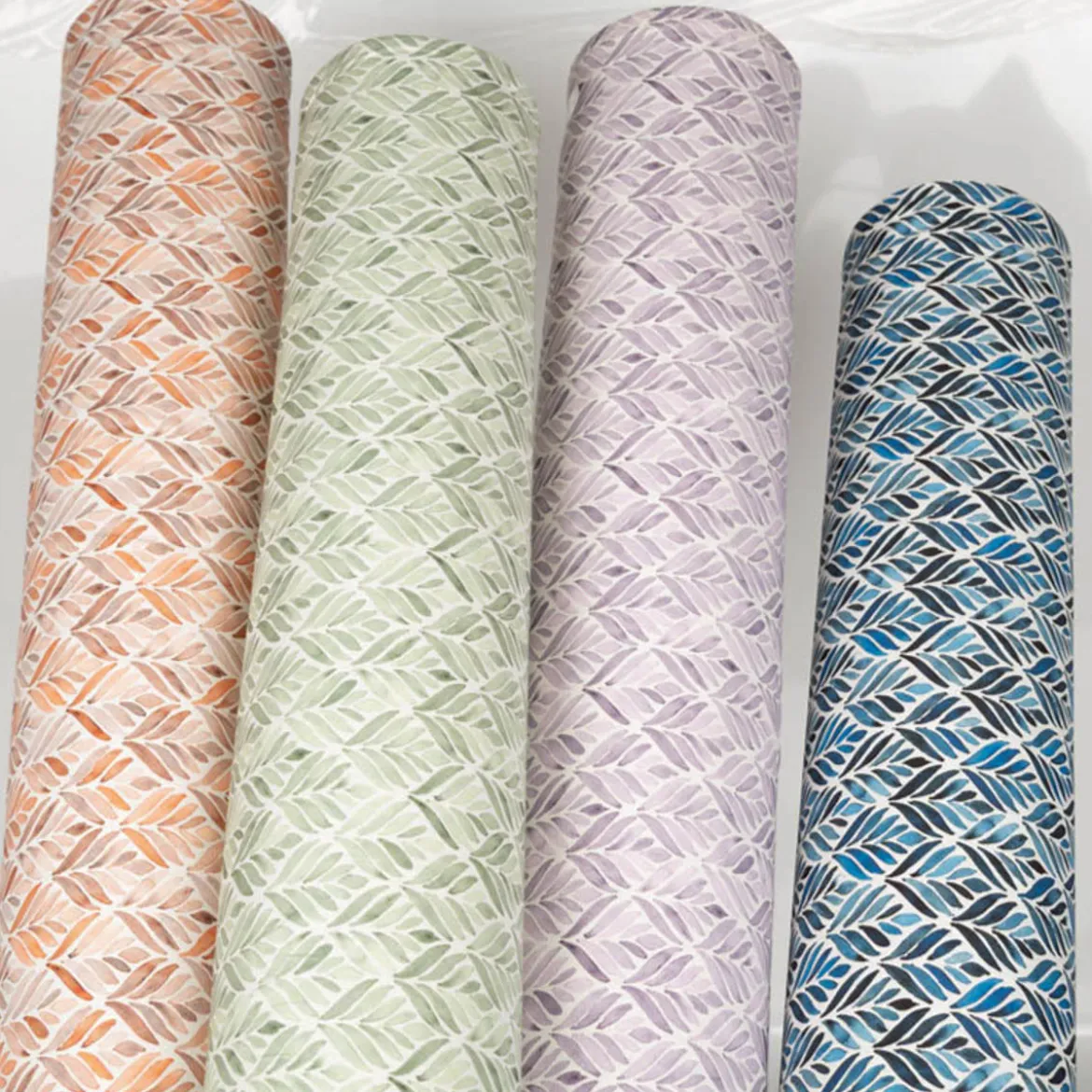 Baumwollstoff Dekostoff Halbpanama Digitaldruck Aquarell Ornamente weiß lila 1,40m Breite