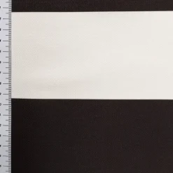 Baumwollstoff Dekostoff Halbpanama Digitaldruck Streifen schwarz ecru 1,40m Breite