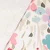Baumwollstoff Dekostoff Halbpanama Digitaldruck Aquarell Blüten weiß rosa blau 1,40m Breite
