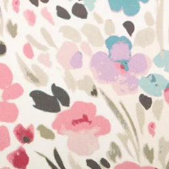 Baumwollstoff Dekostoff Halbpanama Digitaldruck Aquarell Blüten weiß rosa blau 1,40m Breite