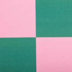 Baumwollstoff Dekostoff Halbpanama Digitaldruck Karo 10x10cm pink dunkelgrün 1,40m Breite