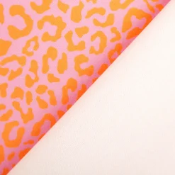 Baumwollstoff Dekostoff Halbpanama Digitaldruck Leo pink orange 1,40m Breite