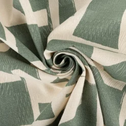 Baumwollstoff Dekostoff Jacquard Korgen natur mint 140cm Breite