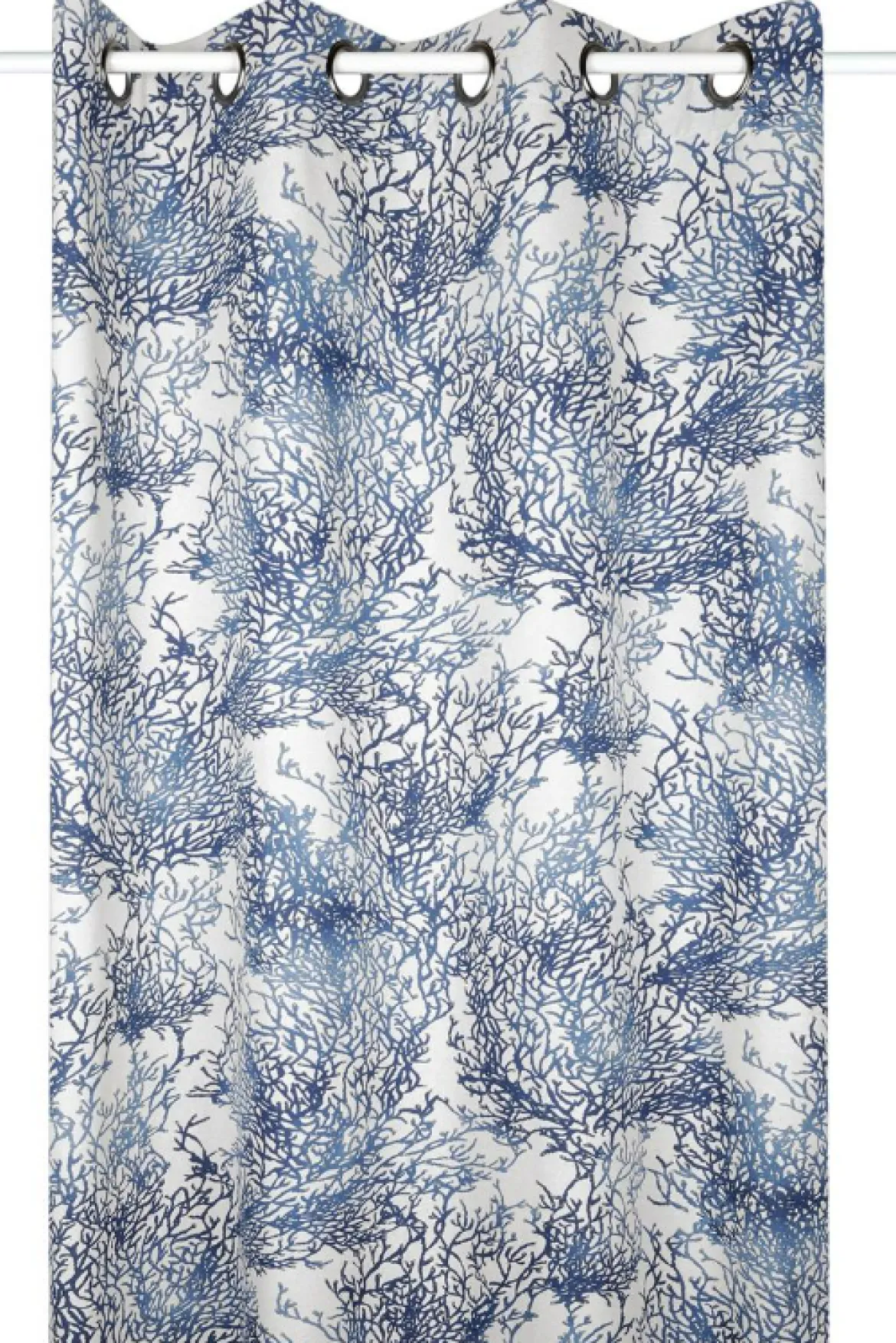 Baumwollstoff Dekostoff Korallen natur blau polsterfähig 155 cm