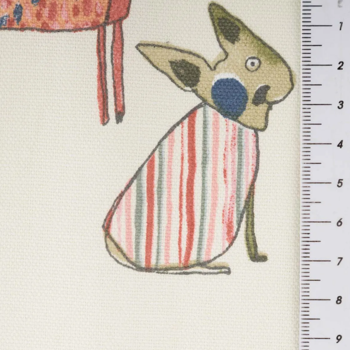 Baumwollstoff Dekostoff Panama Toto Hunde beige bunt 137cm Breite von Prestigious Textiles