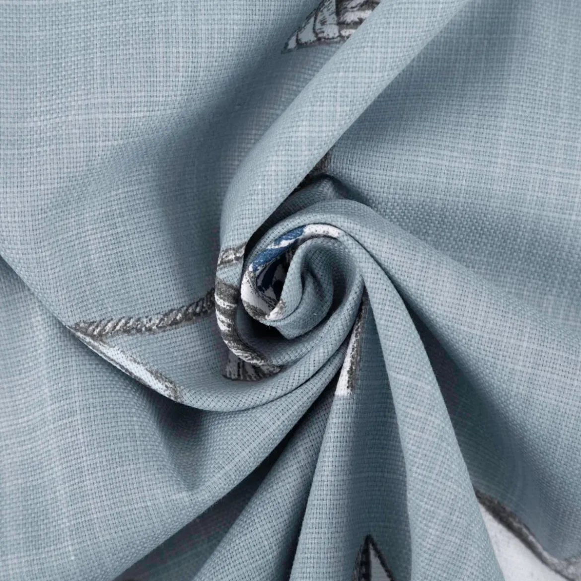 Baumwollstoff Dekostoff Panama Leinenstruktur Petitbateau Maritim blau 1,60m Breite