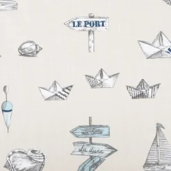 Baumwollstoff Dekostoff Panama Leinenstruktur Petitbateau Maritim natur 1,60m Breite