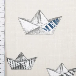 Baumwollstoff Dekostoff Panama Leinenstruktur Petitbateau Maritim natur 1,60m Breite