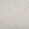 Baumwollstoff Dekostoff polsterfähig Allover Blumenornamente natur weiß rot 155cm Breite