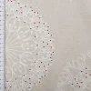 Baumwollstoff Dekostoff polsterfähig Ornamente natur weiß rot 155cm Breite