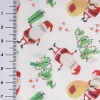 Baumwollstoff Digitaldruck Santa Claus Weihnachtsmann Christbaum weiß rot grün 1,50m Breite