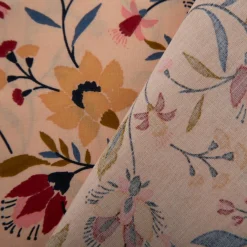 Baumwollstoff Evelyne floral pfirsich 1,47m Breite