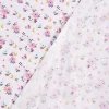 Baumwollstoff FLEDI Blümchen Sterne Mond weiß rosa blau ocker 1,50m Breite