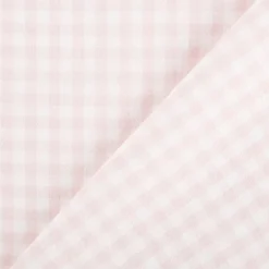 Baumwollstoff gebürstet Karos garngefärbt rosa 1,45m Breite