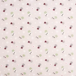 Baumwollstoff Hope Schmetterling Marienkäfer Blume Glücksklee natur 1,40m Breite