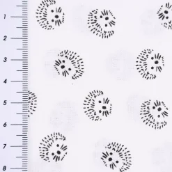 Baumwollstoff Igel weiß schwarz 1,5m Breite