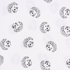 Baumwollstoff Igel weiß schwarz 1,5m Breite