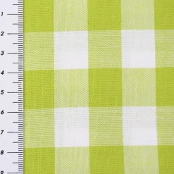 Baumwollstoff kariert weiß apfelgrün 16mm