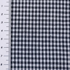Baumwollstoff kariert weiß dunkelblau 2mm