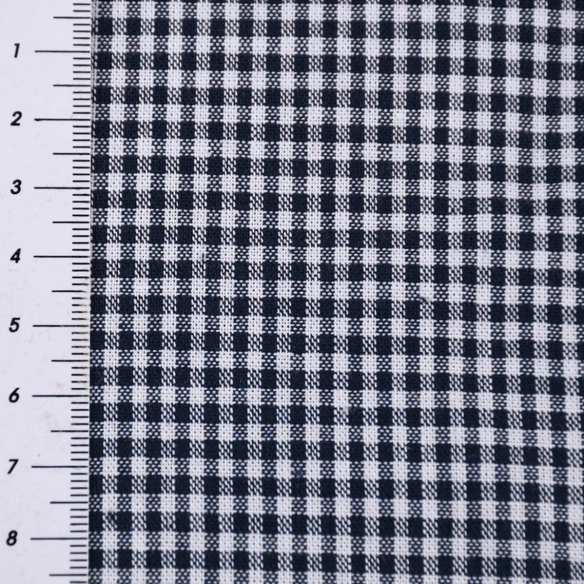 Baumwollstoff kariert weiß dunkelblau 2mm