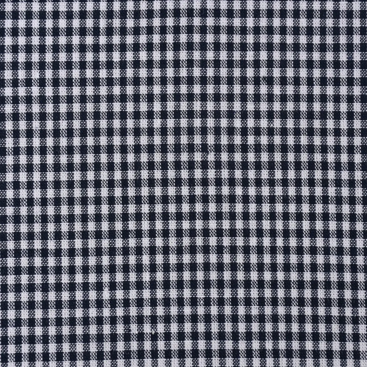 Baumwollstoff kariert weiß dunkelblau 2mm