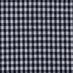 Baumwollstoff kariert weiß dunkelblau 2mm