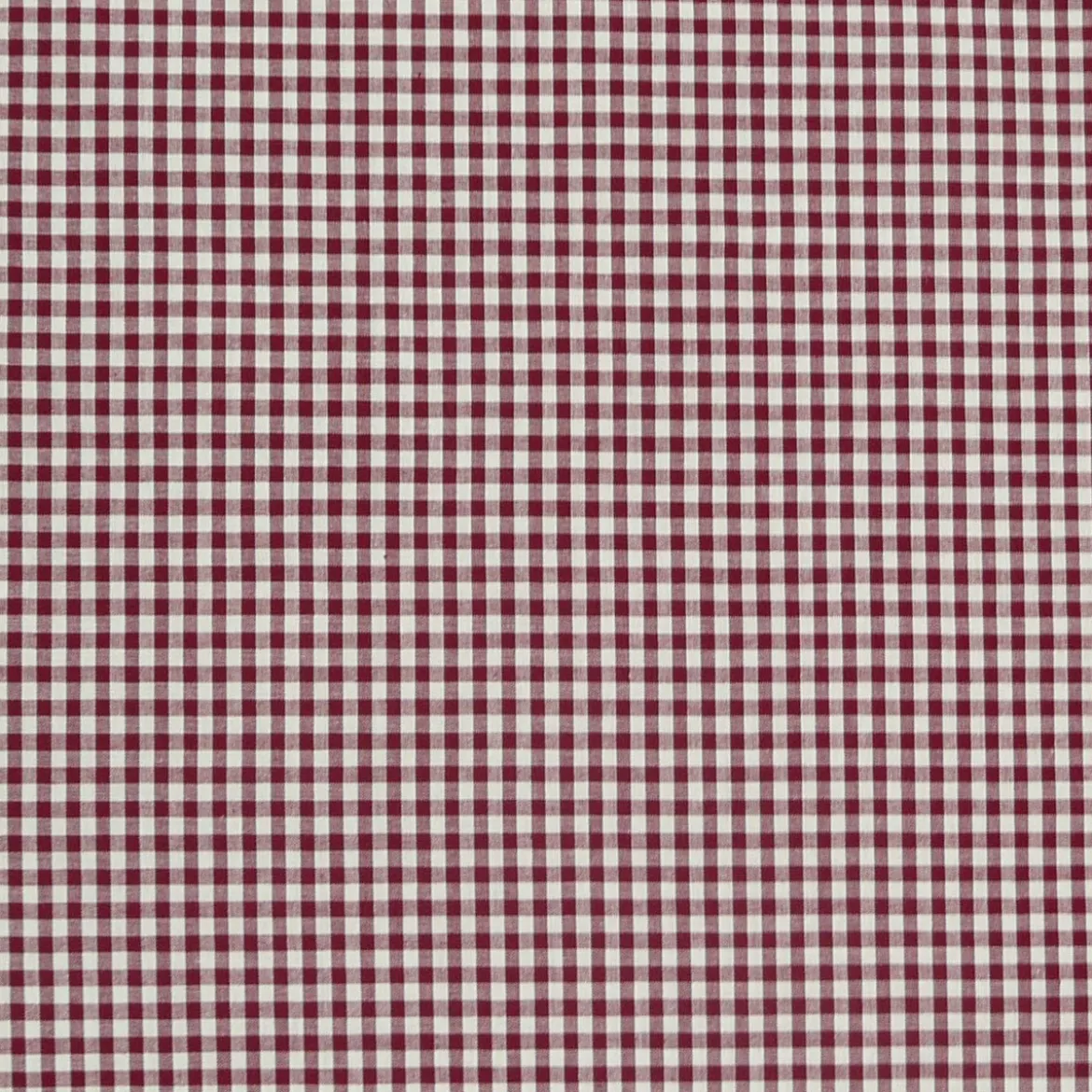 Baumwollstoff kariert weiß dunkelrot 5mm 1,4m Breite