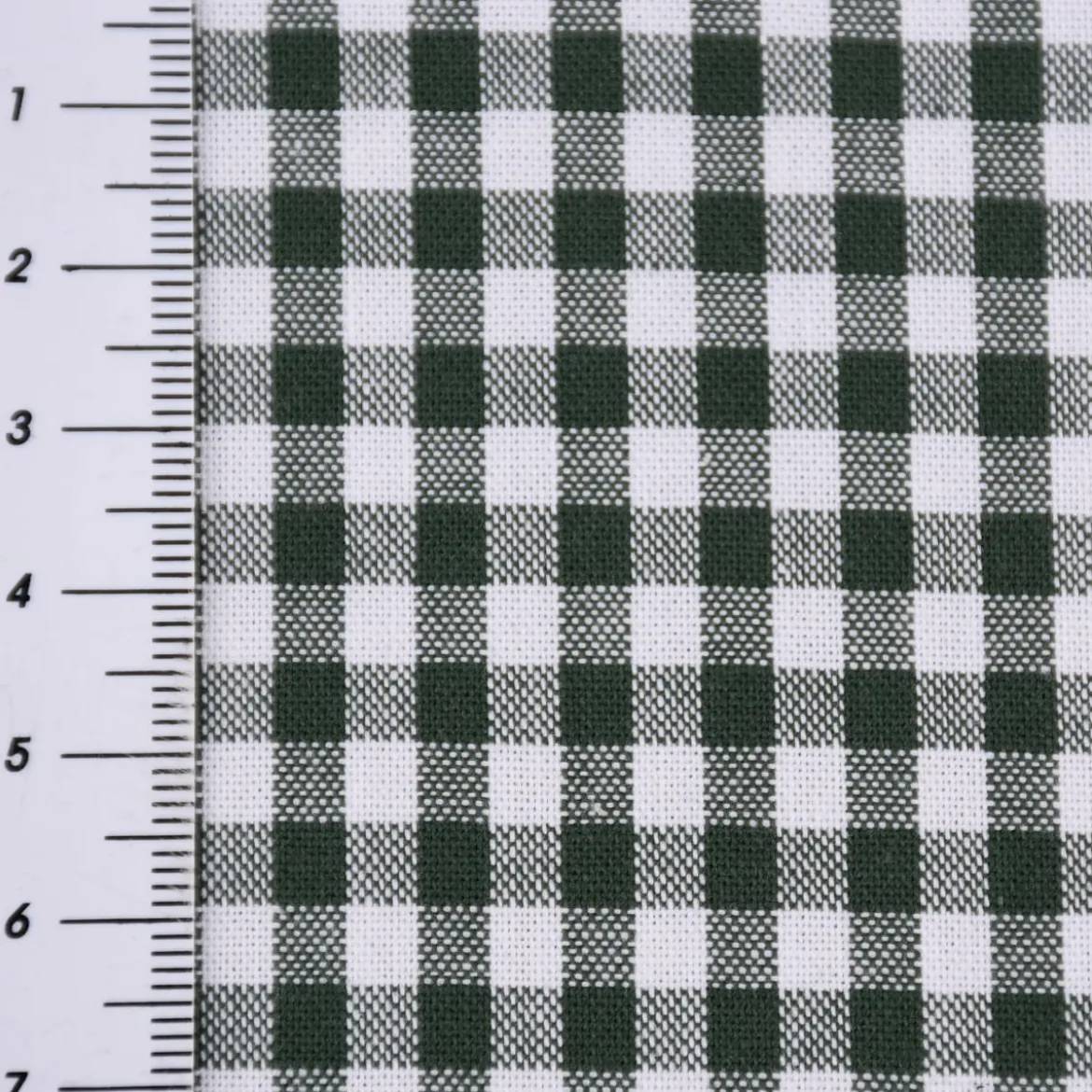 Baumwollstoff kariert weiß dunkelgrün 5mm