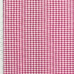 Baumwollstoff kariert weiß pink 2mm