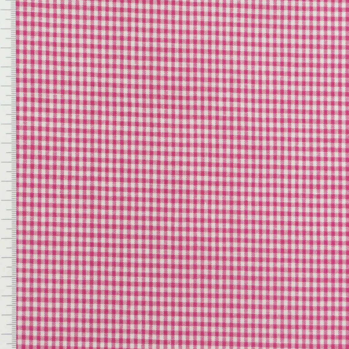 Baumwollstoff kariert weiß pink 2mm