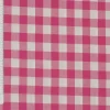 Baumwollstoff kariert weiß pink 16mm