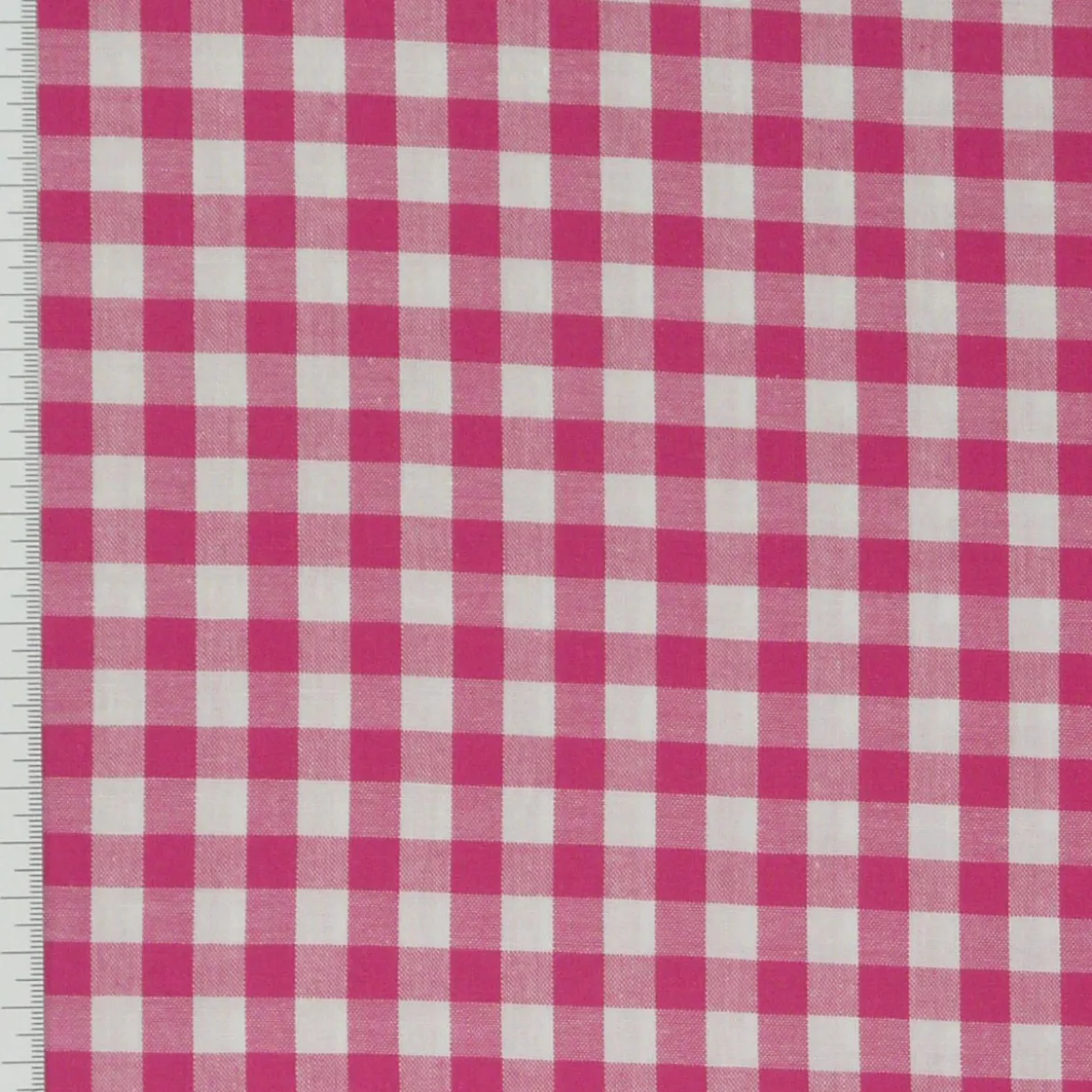 Baumwollstoff kariert weiß pink 9mm
