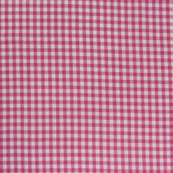 Baumwollstoff kariert weiß pink 9mm