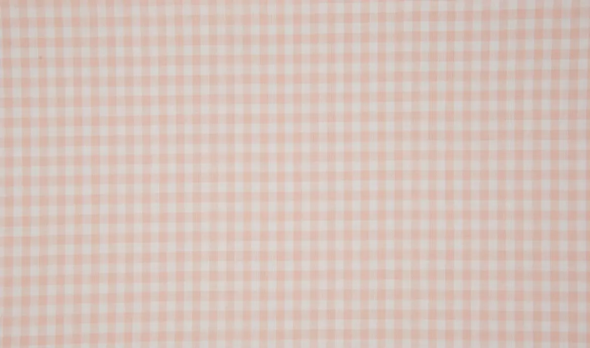 Baumwollstoff kariert weiß puder rosa 5mm