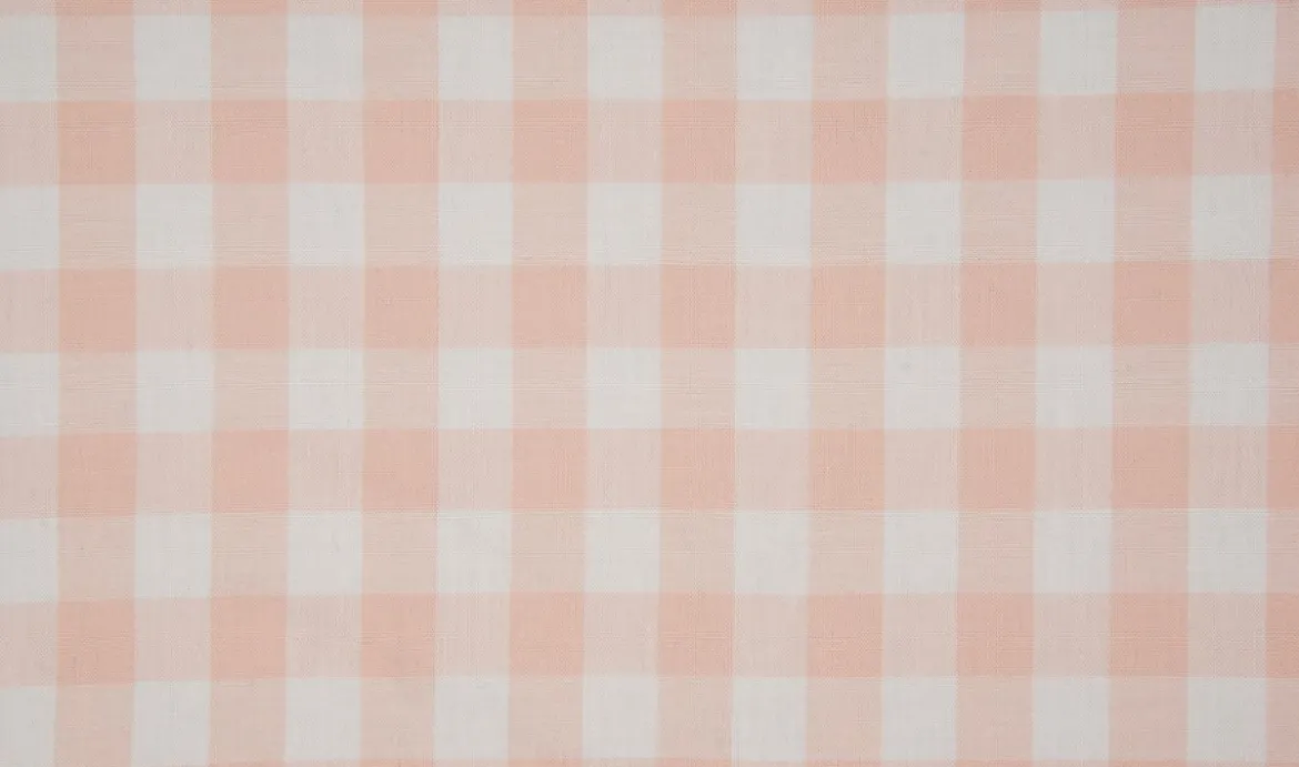 Baumwollstoff kariert weiß puder rosa 16mm